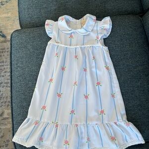 The Beaufort Bonnet Company White Nightgown with Pink and Blue Floral Accents